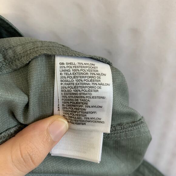 The North Face Cropped Drawstring Waist Pants Women's Sz 8 Gray Green Gorpcore - Picture 4 of 6